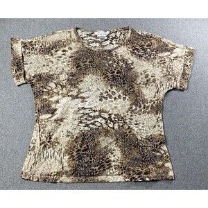 christopher and banks Women Snakeskin Print Top Size L